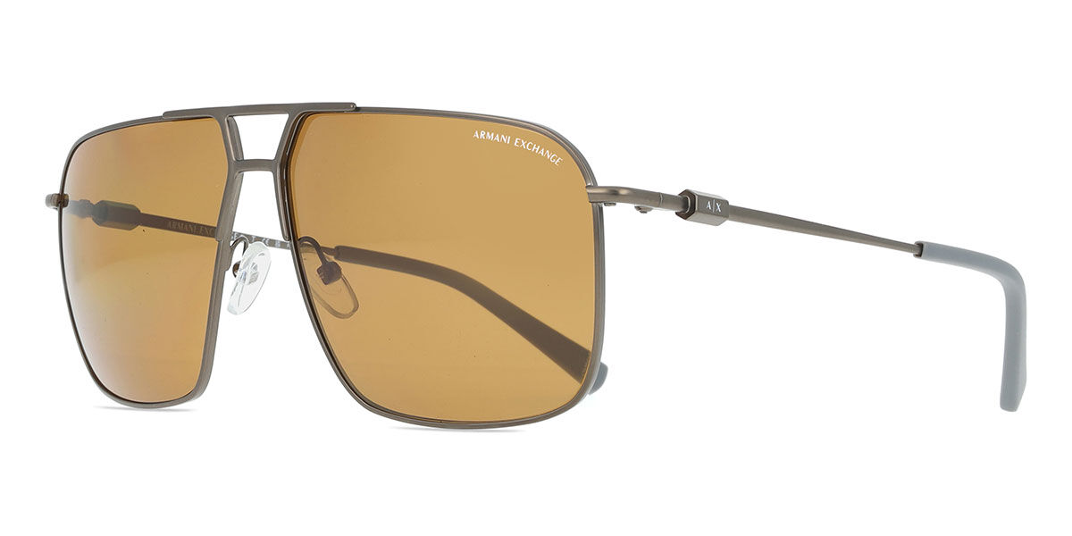 Armani Exchange AX2050S Polarized 600373 飛行員 Matte Gunmetal 太陽眼鏡 ...